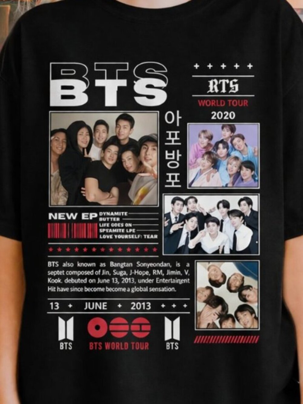 BTS 20132026 World Tour Graphic Unisex T-Shirt for ARMY 261 - Picture 2 of 5